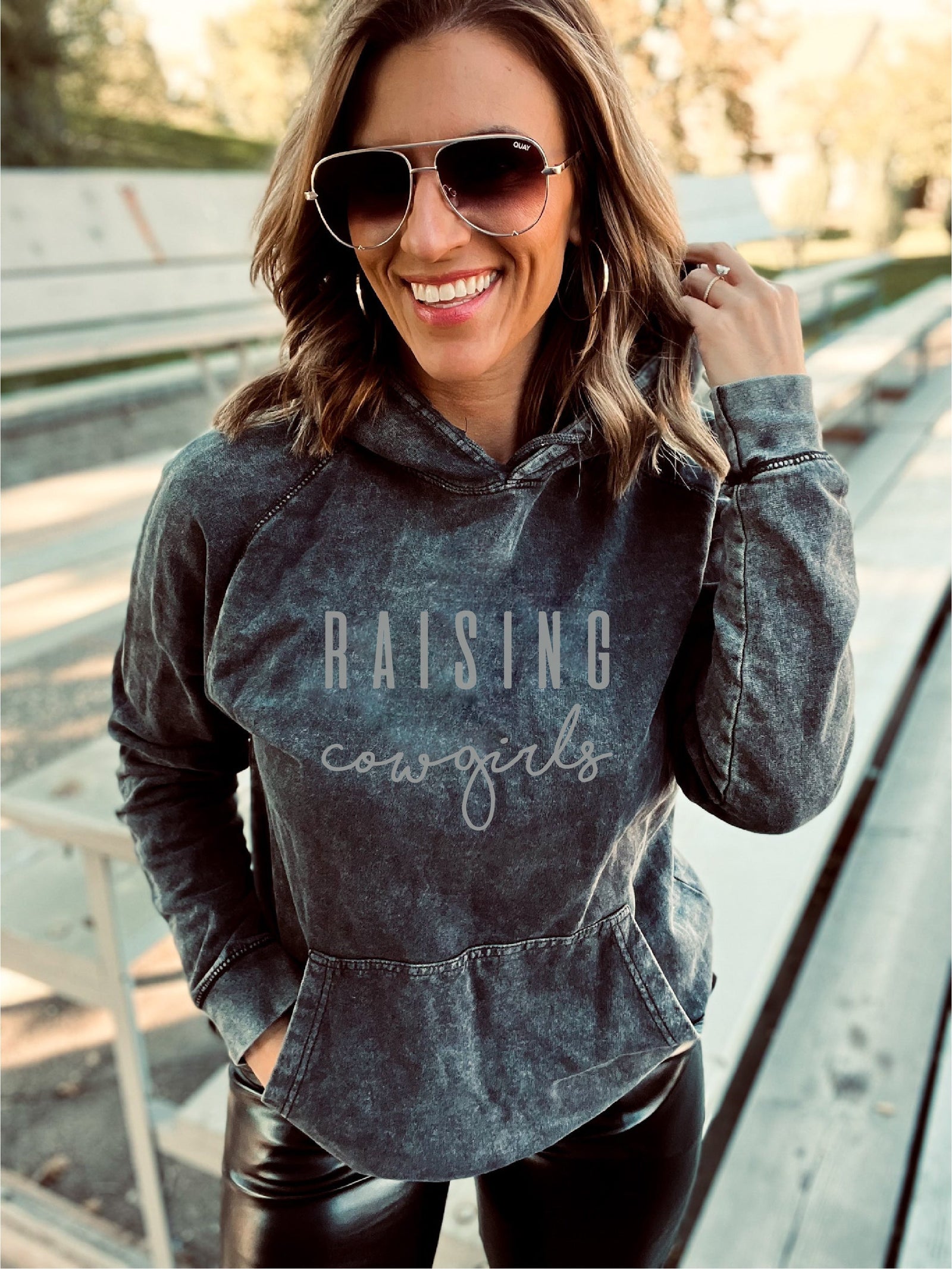 Raising cowgirls vintage wash hoodie Sports hoodie Lane Seven vintage hoodie 