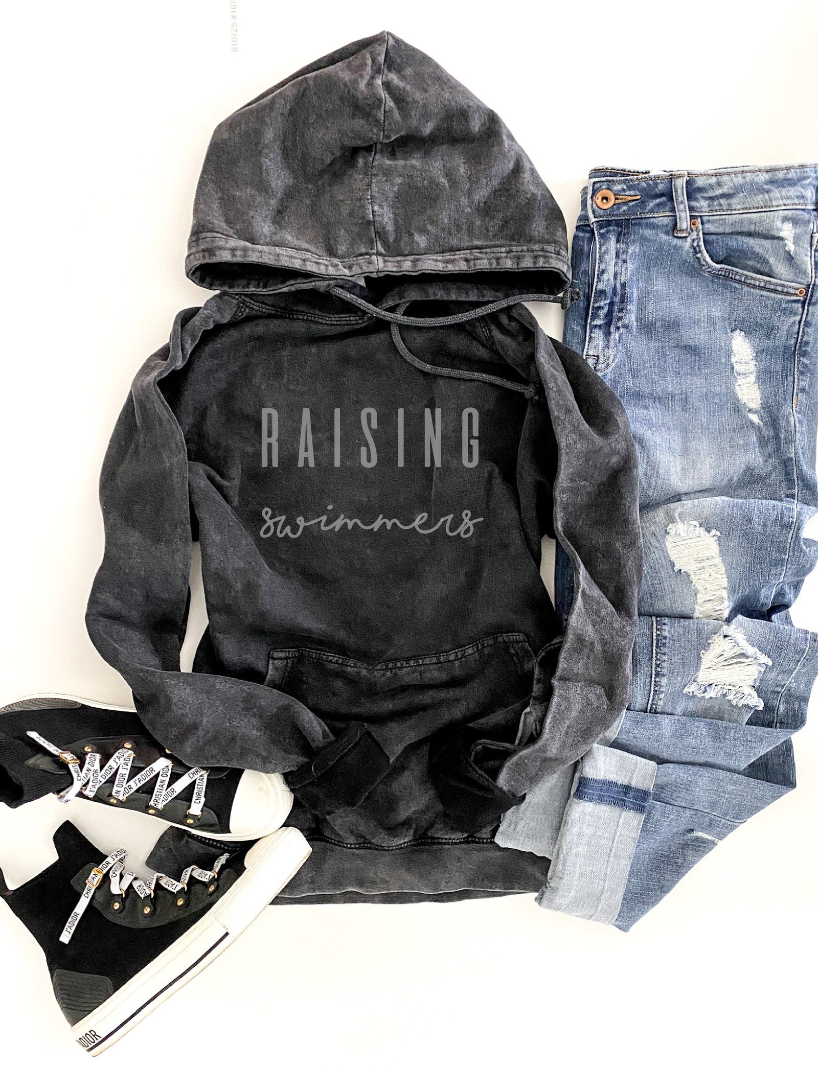 Raising swimmers vintage wash hoodie Sports hoodie Lane Seven vintage hoodie 