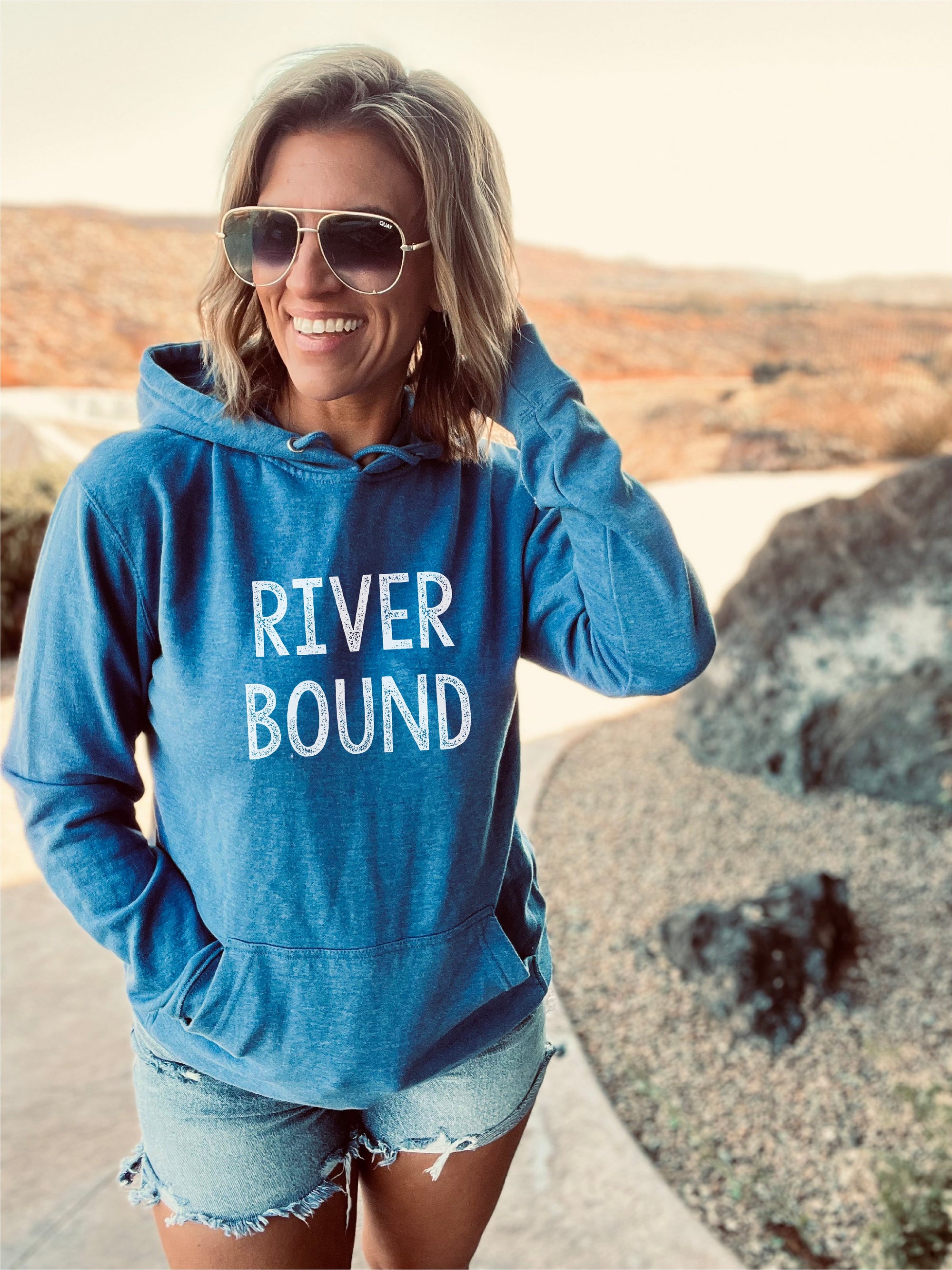 River Bound french terry hoodie Lake French Terry raglan Cotton heritage French Terry raglan 