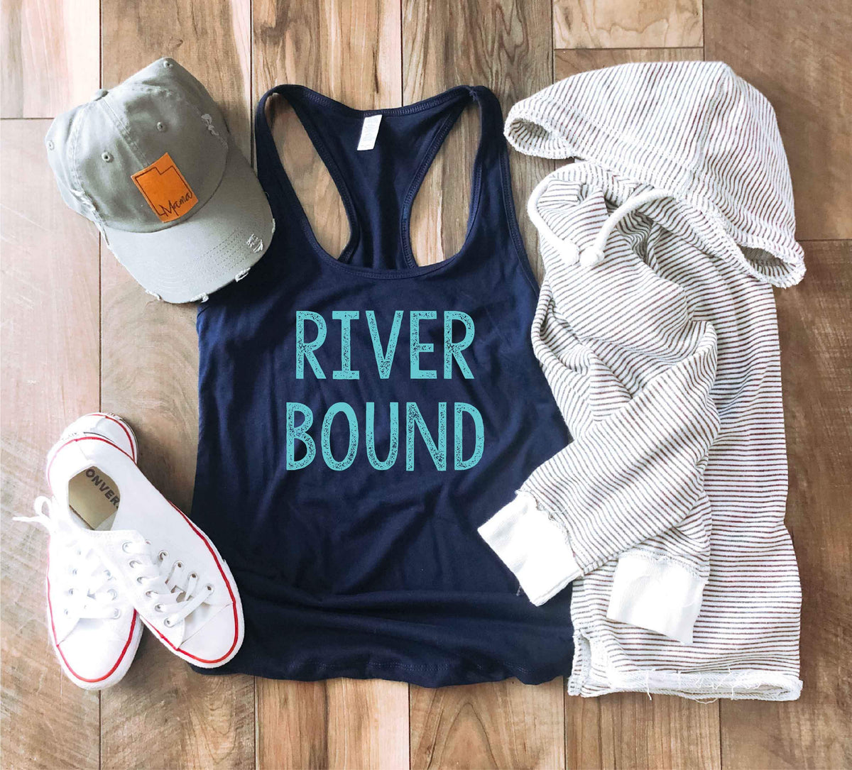 River bound racerback tank River racerback tank Next level 1533 tank navy 