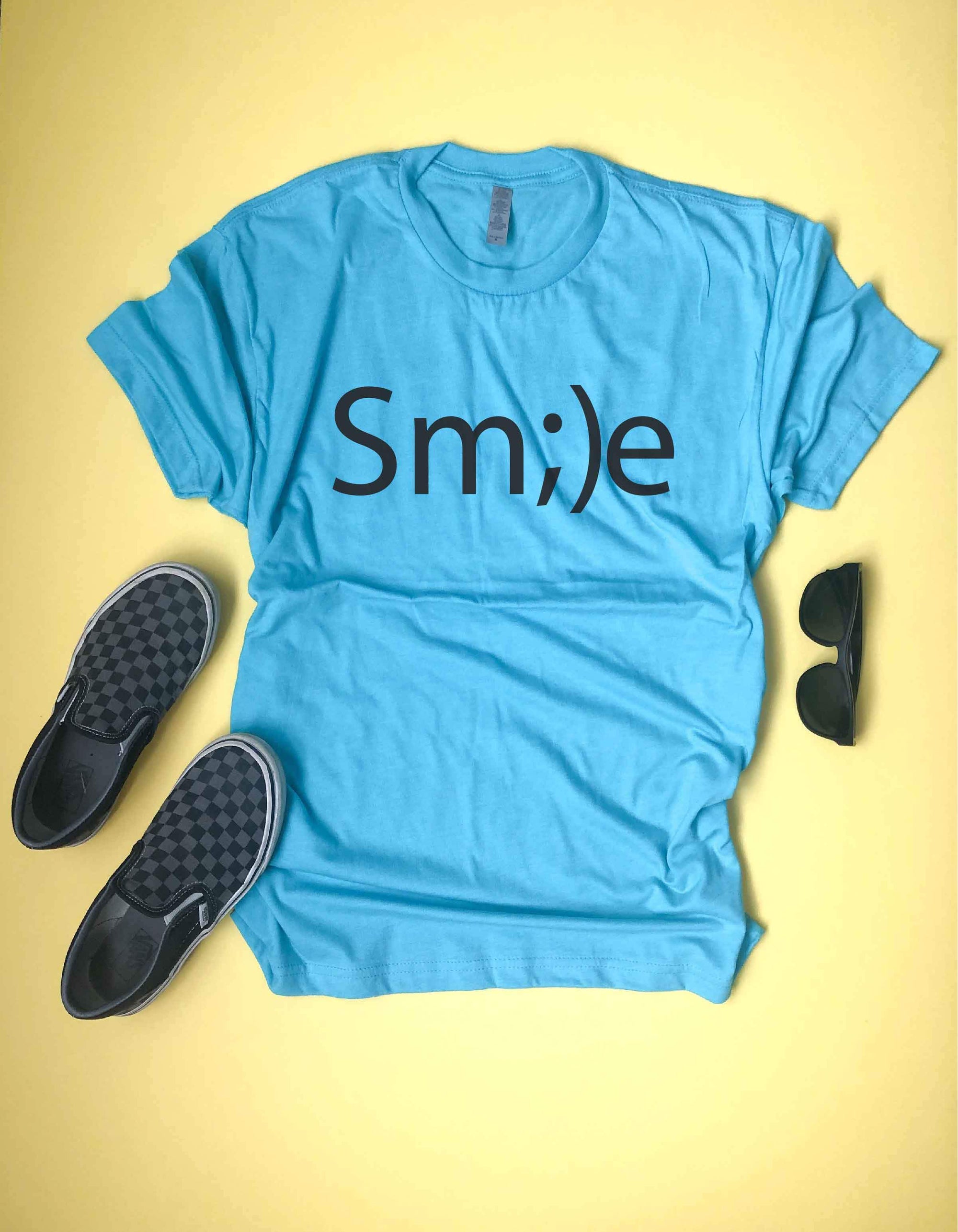 Smile kids tee Short sleeve inspirational tee Next Level 6210 Heather Grey 