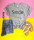 Smile tee Short sleeve inspirational tee Next Level 6210 Heather Grey 