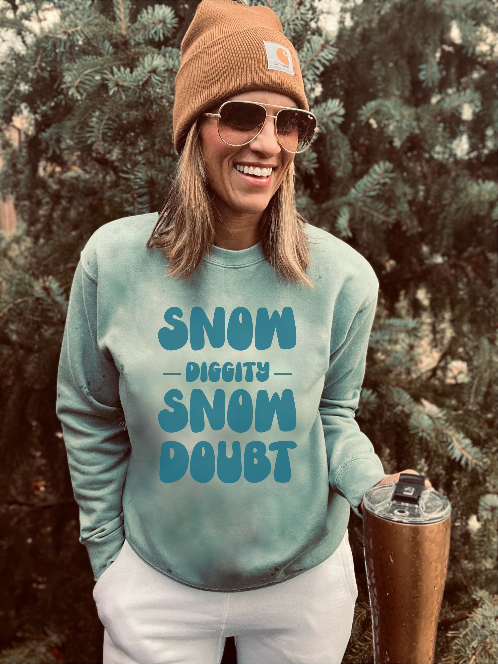 Snow diggity snow doubt fleece sweatshirt Fall Sweatshirt Lane seven unisex sweatshirt 