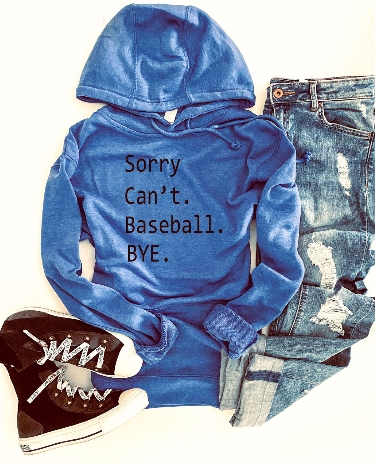 Sorry can&#39;t baseball French Terry hoodie Baseball hoodie Cotton heritage French Terry hoodie 