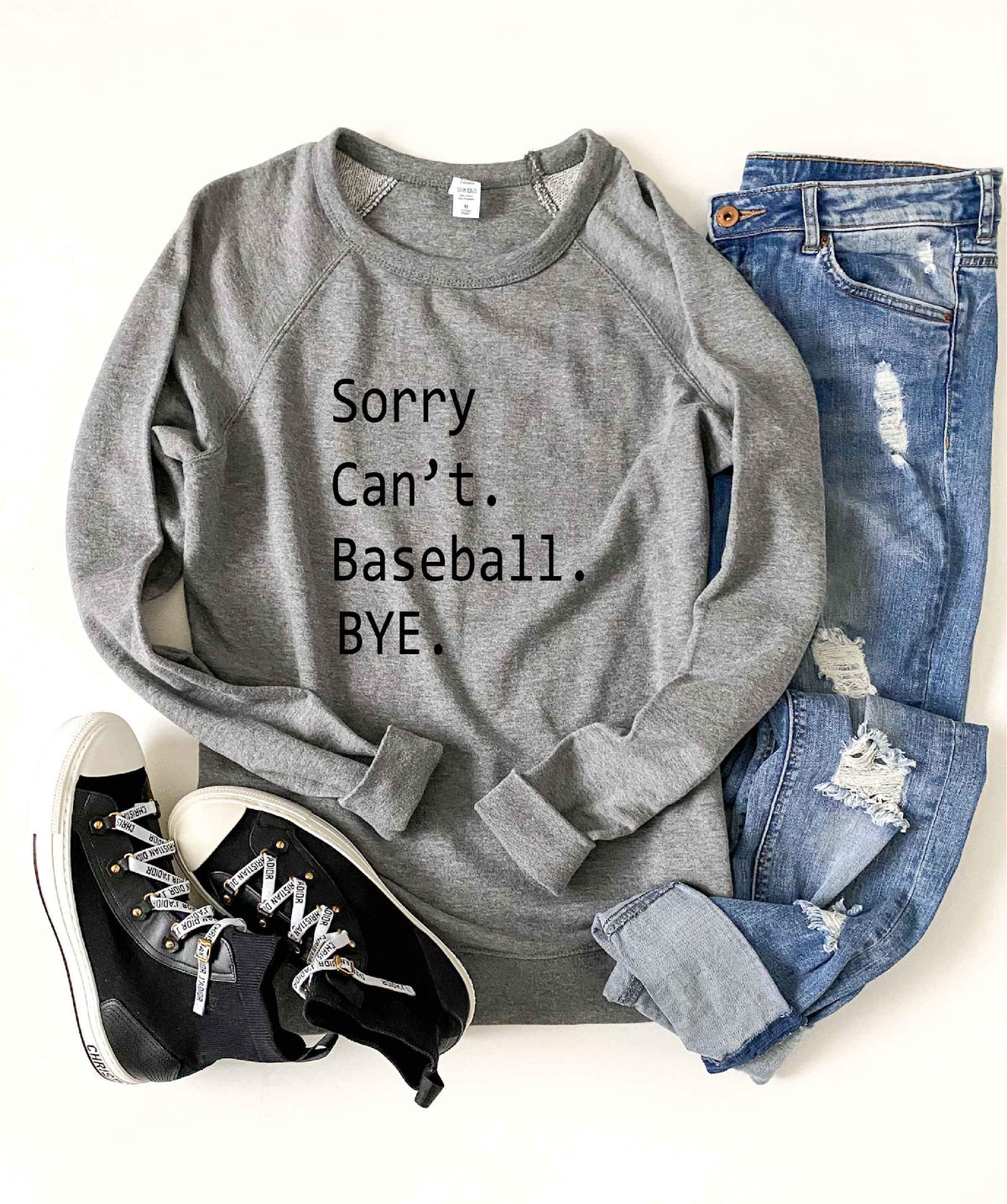 Sorry can&#39;t baseball french terry raglan sweatshirt Baseball french Terry raglan Lane seven French Terry raglan 