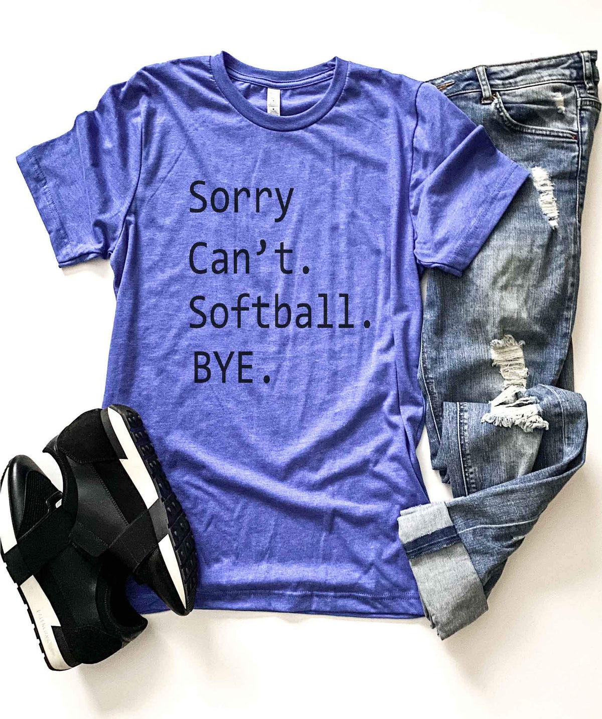 Sorry can&#39;t softball tee Baseball french Terry raglan Lane seven French Terry raglan 