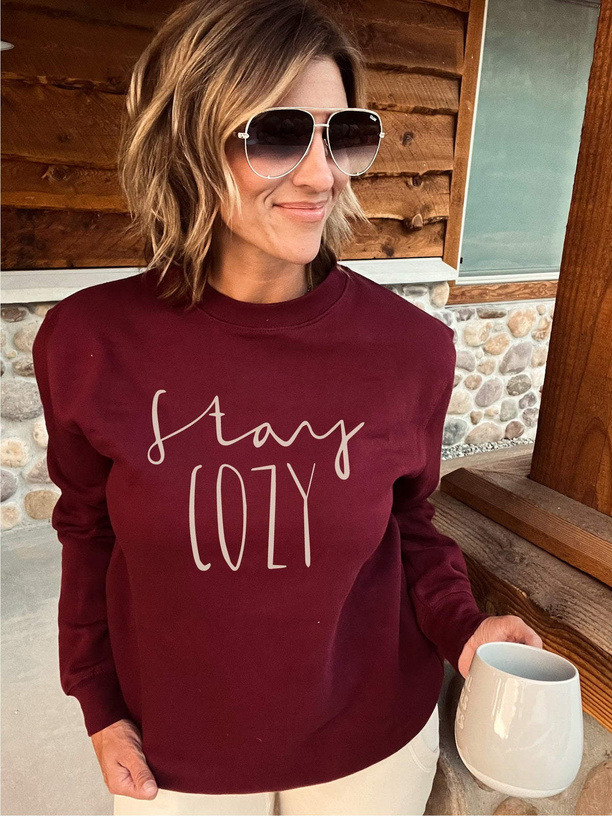 Stay cozy fleece sweatshirt Miscellaneous sweatshirt Lane seven unisex sweatshirt maroon 