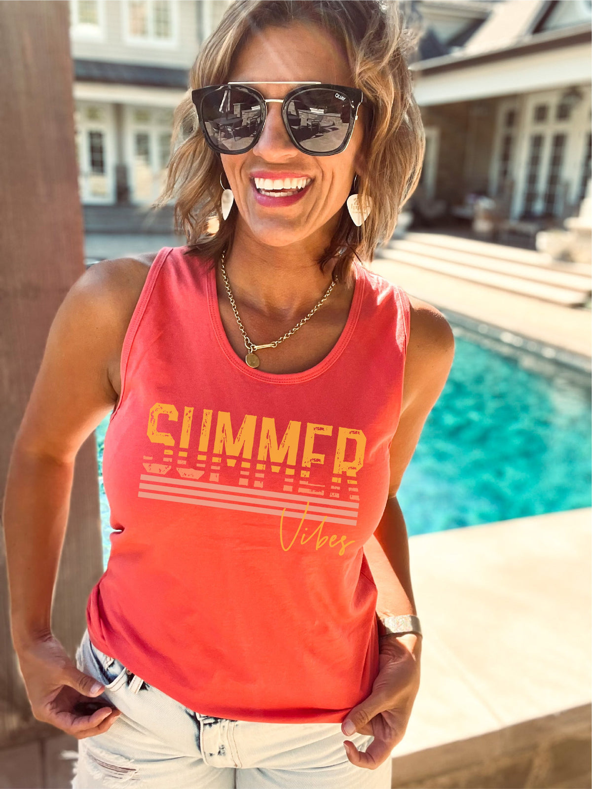 Summer vibes unisex tank Miscellaneous tank Cotton heritage mc1790 