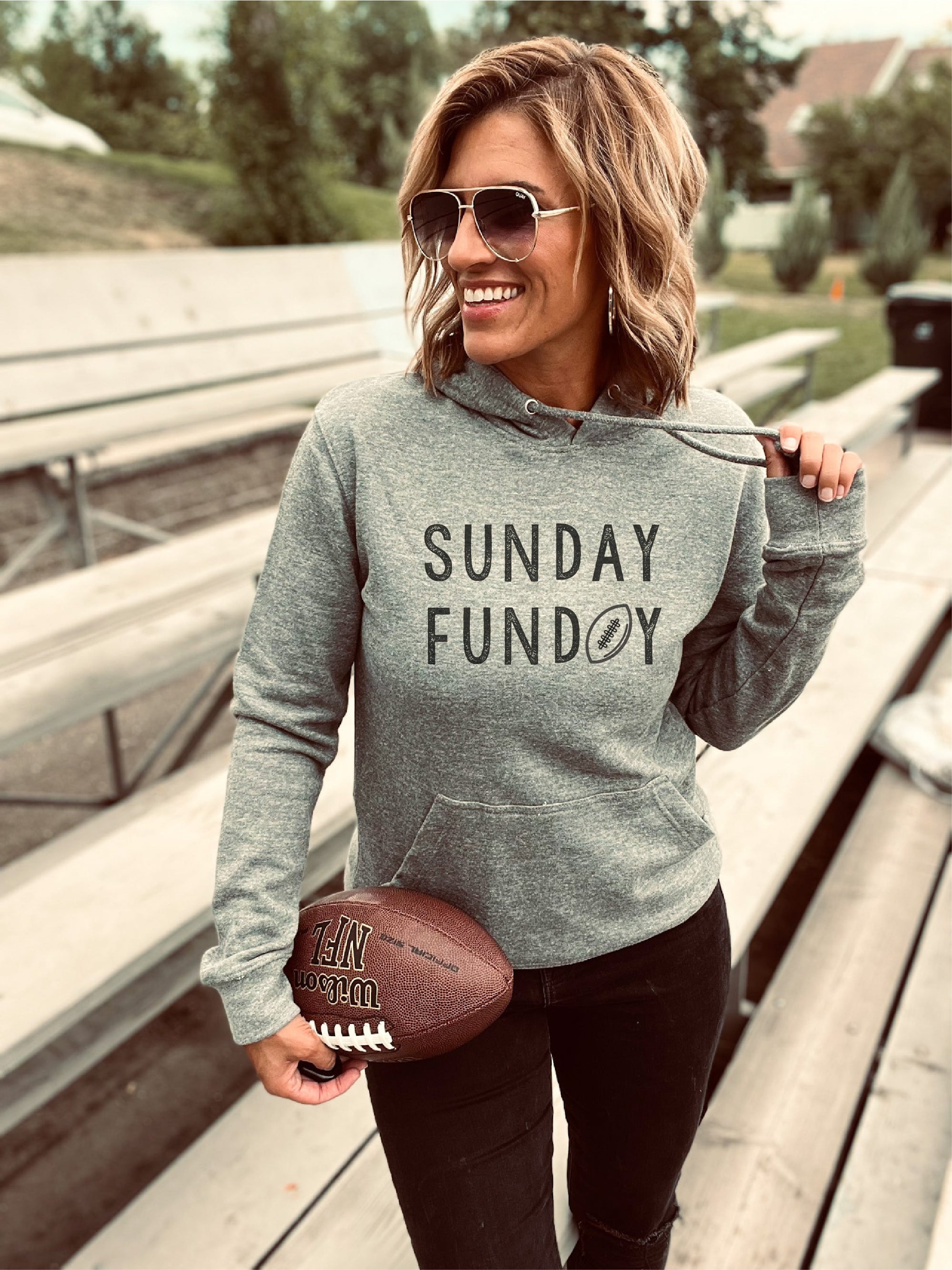 Sunday funday french terry hoodie Football french Terry Lane seven French Terry hoodie 