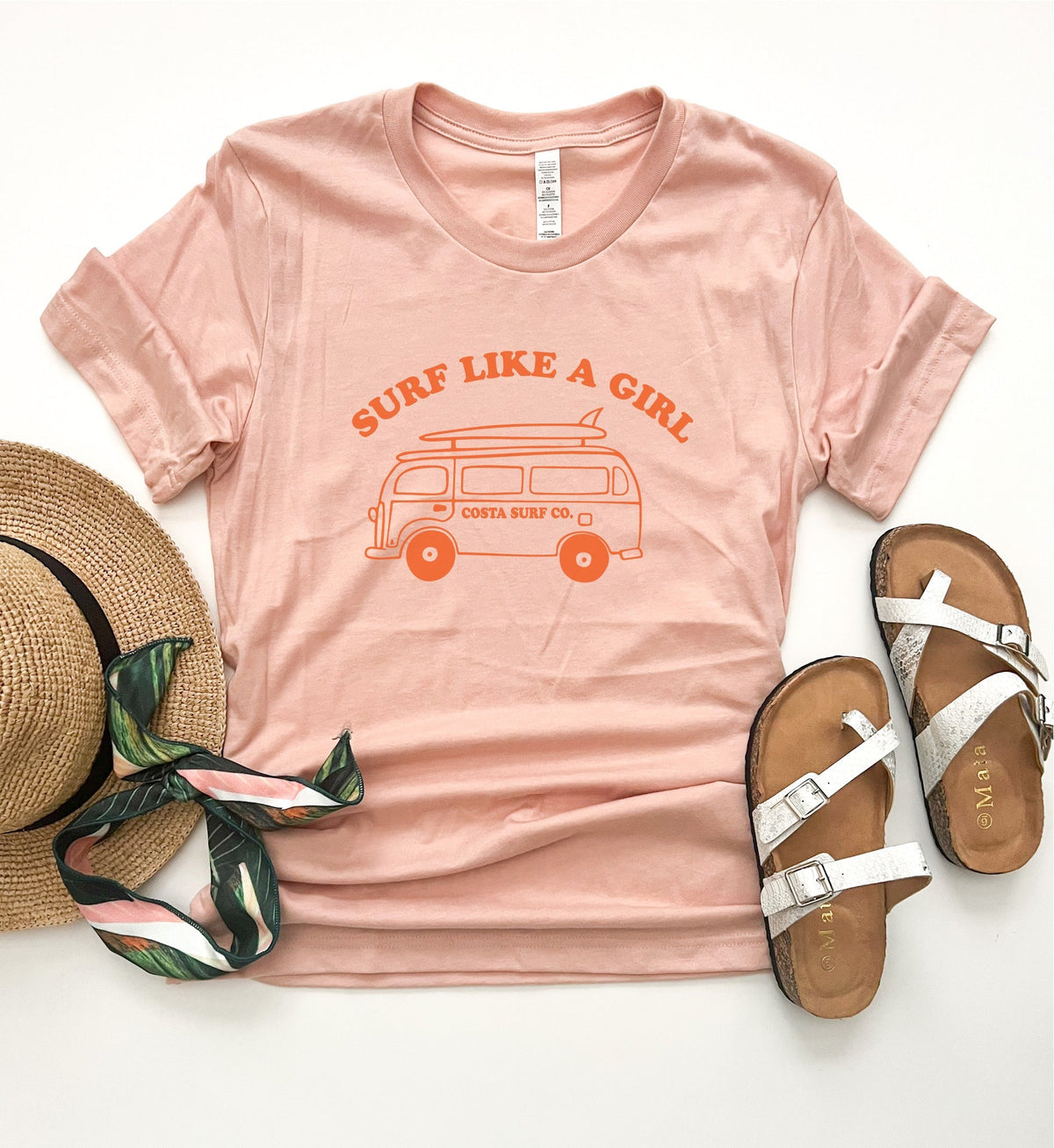 Surf like a girl tee Vacay mode tee Bella Canvas 3001 