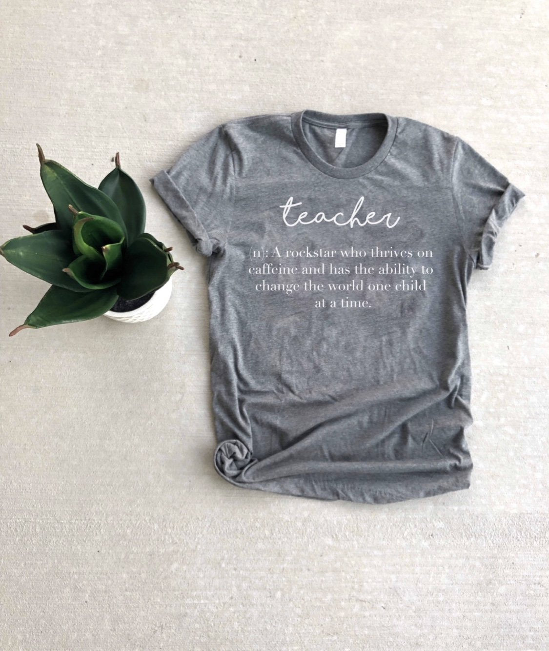 Teacher definition Short sleeve teacher tee Bella Canvas 3001 heather mauve XS Heather grey 