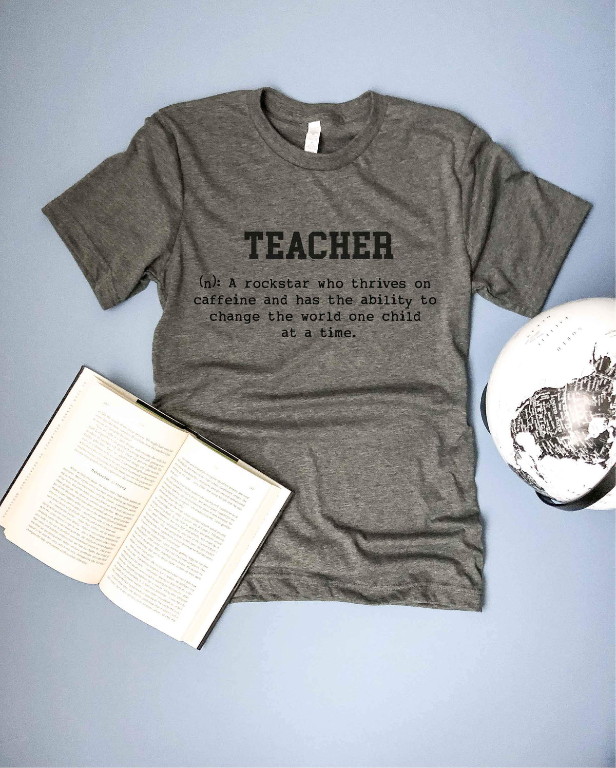 Teacher definiton mens tee Short sleeve mens teacher tee Bella Canvas 3001 deep heather 