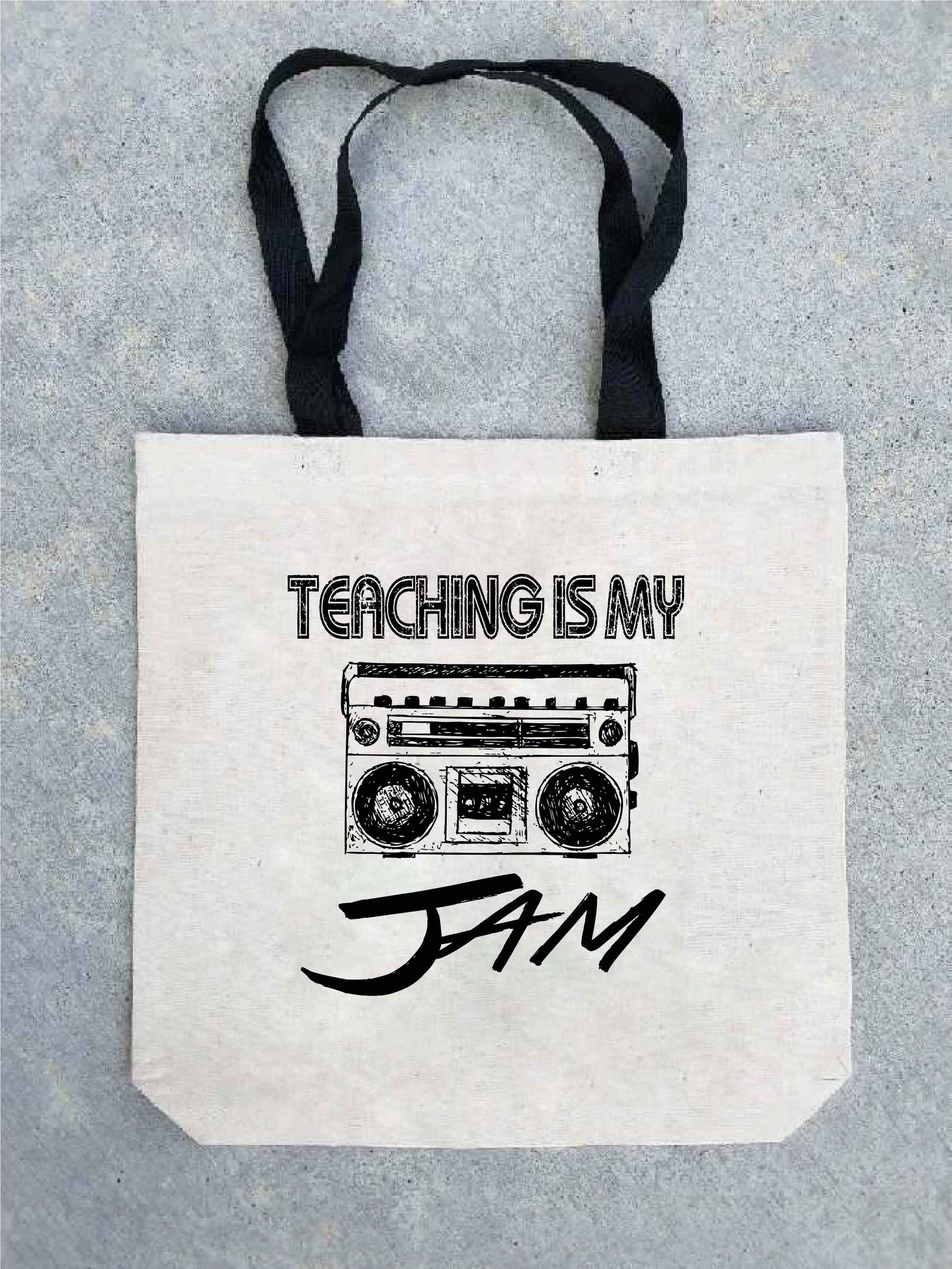 Teaching is my jam tote bag Tote bag Costa Threads 
