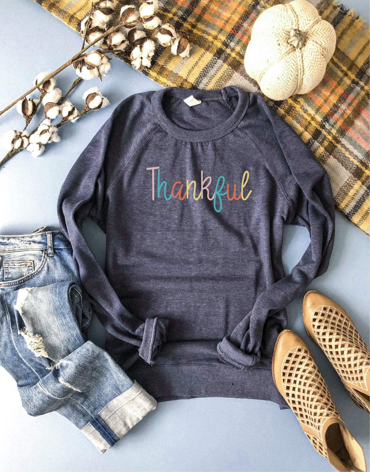 Thankful french terry raglan Fall Sweatshirt Lane seven French Terry raglan 