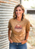 The best views vintage wash tee Short sleeve miscellaneous tee Lane 7 15004 Camel 