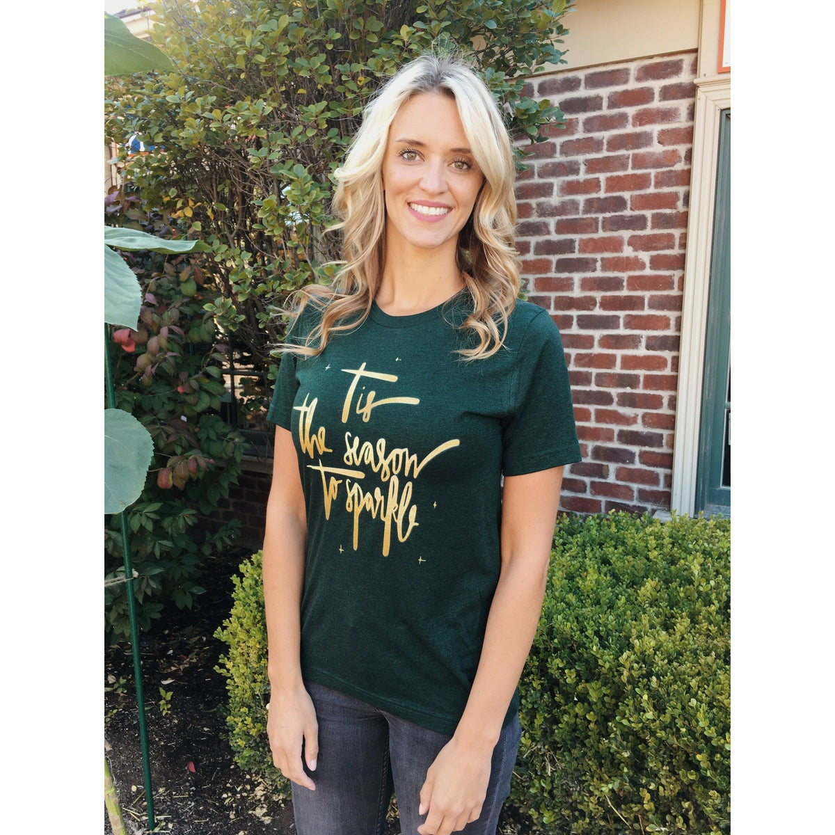 Tis the season to sparkle tee Short sleeve holiday tee Bella Canvas 3001 