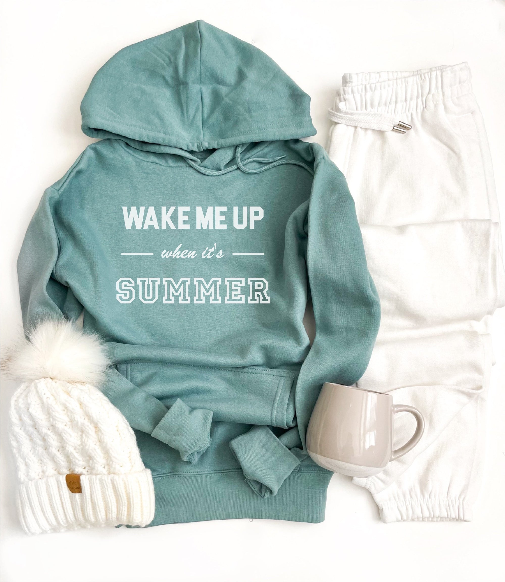 Wake me up when it's summer lightweight fleece hoodie Miscellaneous hoodie Cotton heritage lightweight fleece hoodie 