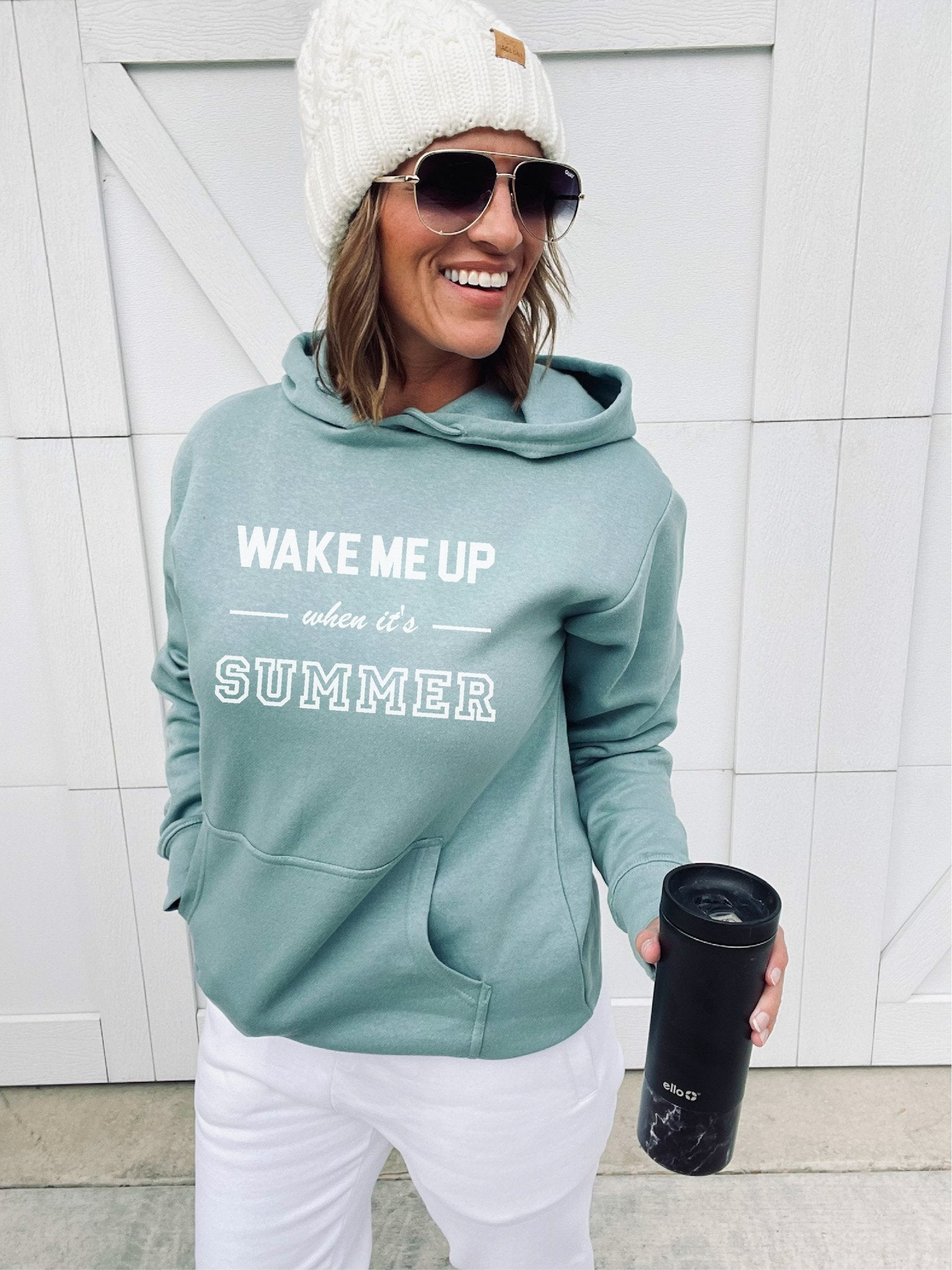 Wake me up when it's summer lightweight fleece hoodie Miscellaneous hoodie Cotton heritage lightweight fleece hoodie 