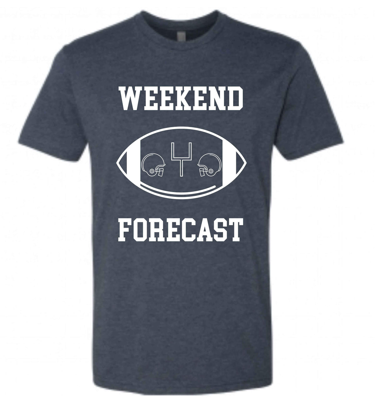 Weekend Forecast Short sleeve football tee Bella canvas and Next Level S Navy(Dallas cowboys) 