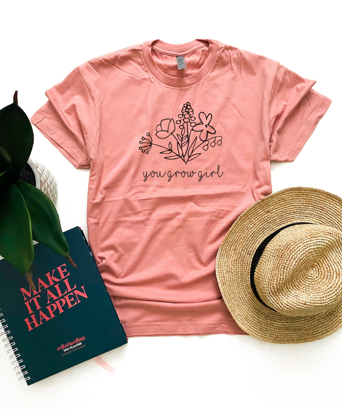 You grow girl tee Short sleeve inspirational tee Next level tee 