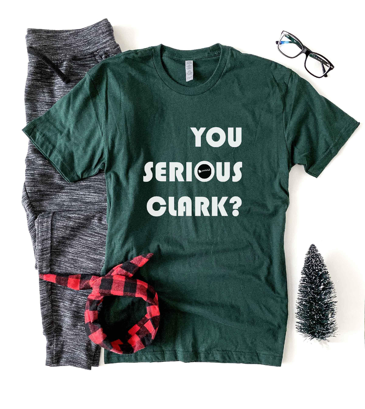 You serious clark tee Short sleeve holiday tee Bella Canvas 3001 