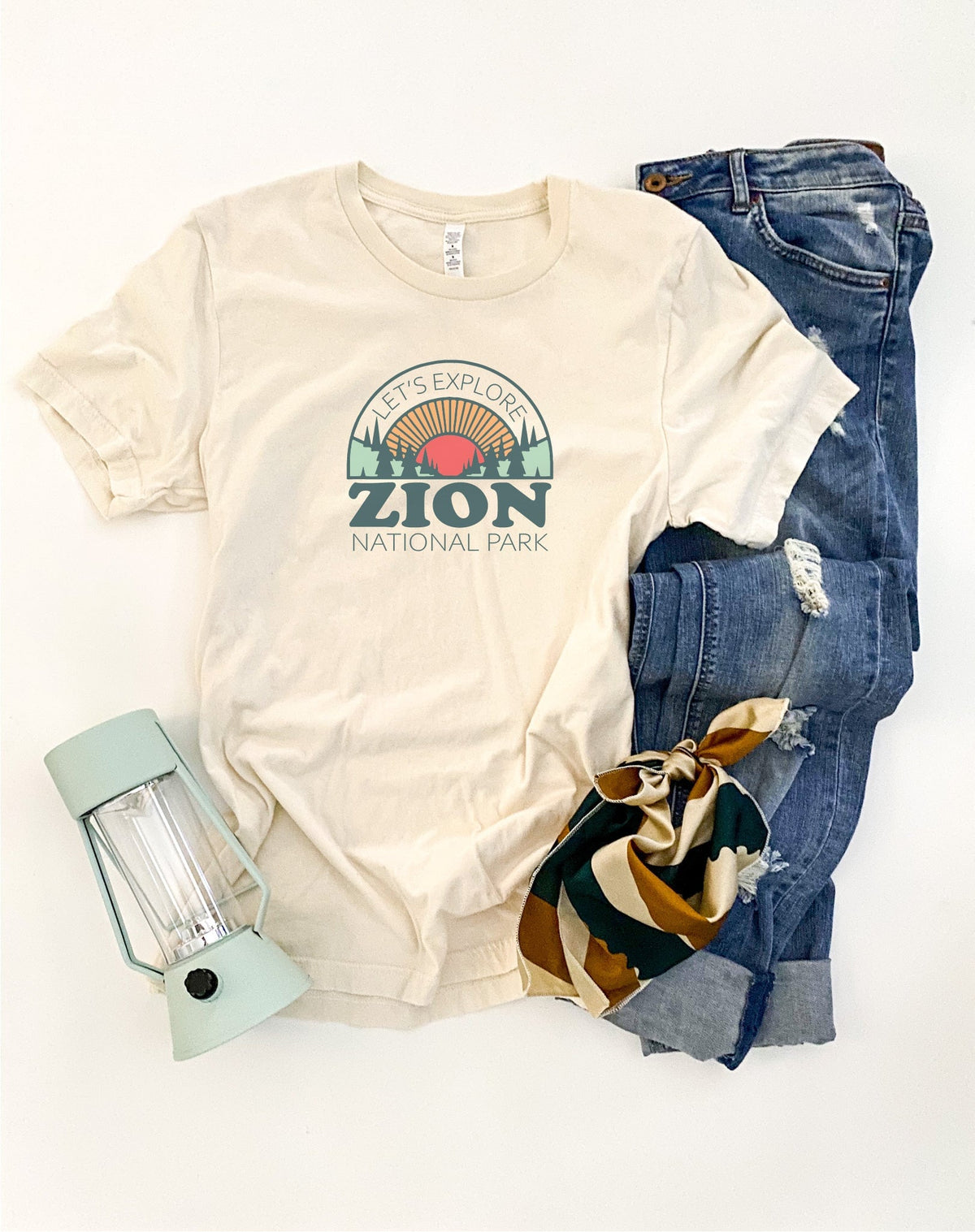 Zion let&#39;s explore tee National park tee Bella Canvas 3001 